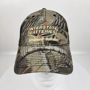 Interstate Batteries Realtree Hardwoods Camo Hat Snapback Medium Crown Arched